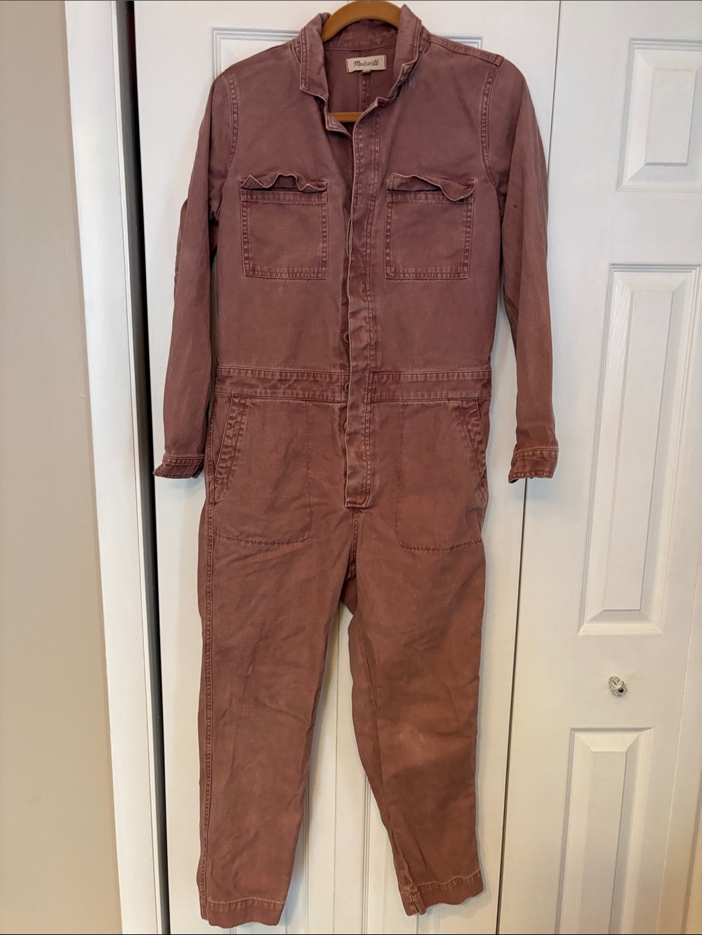 Madewell Dusty Rose Cotton Jumpsuit